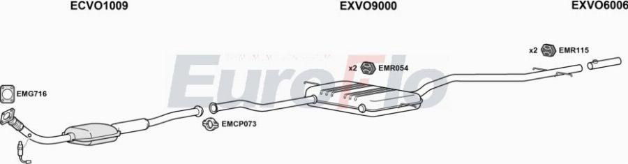 EuroFlo VOS7020 2001A00 - Система випуску ОГ autocars.com.ua