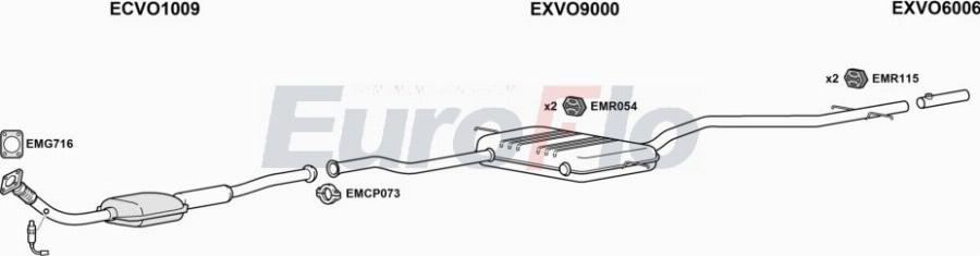 EuroFlo VOS7025 2004A00 - Система випуску ОГ autocars.com.ua