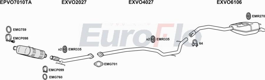 EuroFlo VOS8020D 2004 - Система випуску ОГ autocars.com.ua