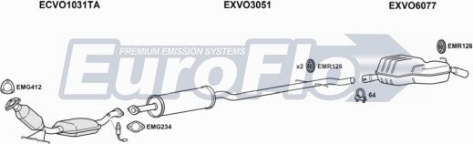 EuroFlo VOV7020 3004B - Система випуску ОГ autocars.com.ua