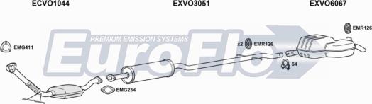 EuroFlo VOV7025D 3004 - Система випуску ОГ autocars.com.ua