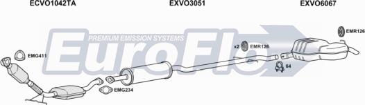 EuroFlo VOXC724D 3001A - Система випуску ОГ autocars.com.ua