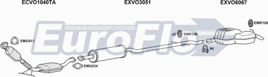 EuroFlo VOXC724D 3001B - Система випуску ОГ autocars.com.ua