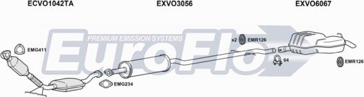 EuroFlo VOXC724D 3001C - Система випуску ОГ autocars.com.ua