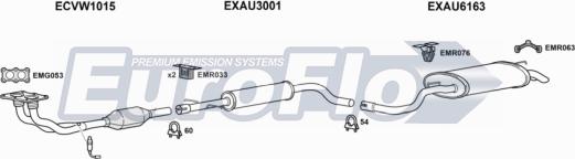 EuroFlo VWBEE20 1001A - Система випуску ОГ autocars.com.ua