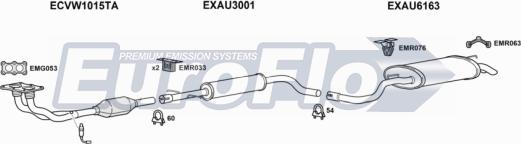 EuroFlo VWBEE20 1001C - Система випуску ОГ autocars.com.ua