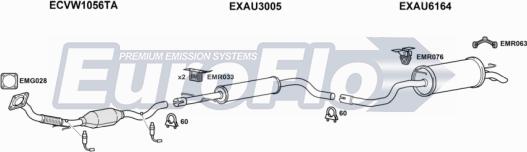 EuroFlo VWBEE20 5001A - Система випуску ОГ autocars.com.ua