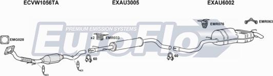 EuroFlo VWBEE20 5001B - Система випуску ОГ autocars.com.ua