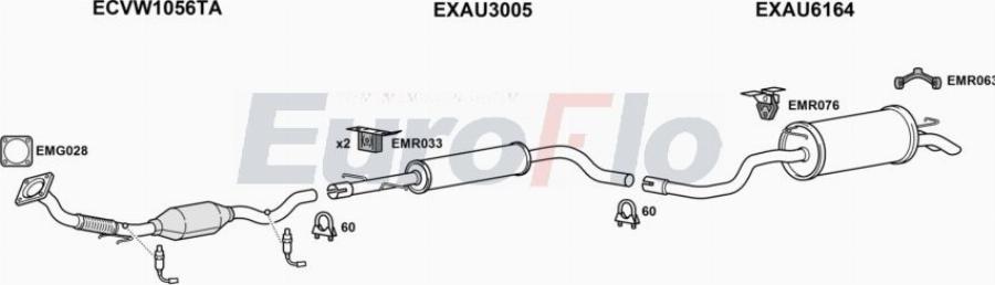 EuroFlo VWBEE20 5001 - Система випуску ОГ autocars.com.ua