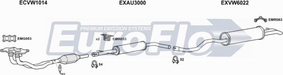EuroFlo VWBOR16 2001 - Система випуску ОГ autocars.com.ua