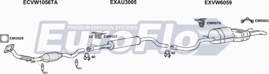 EuroFlo VWBOR20 2001C - Система випуску ОГ autocars.com.ua