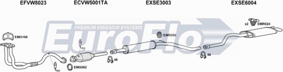 EuroFlo VWCAD16 7004B - Система випуску ОГ autocars.com.ua