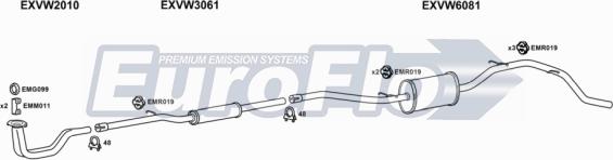 EuroFlo VWCAD16 8001 - Система випуску ОГ autocars.com.ua