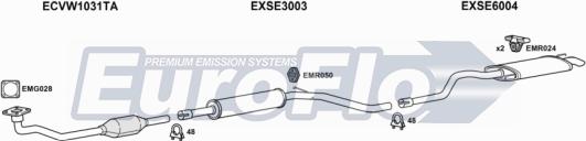EuroFlo VWCAD19D 6001B - Система випуску ОГ autocars.com.ua