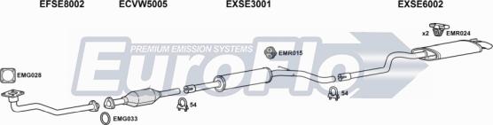 EuroFlo VWCAD19D 6001C - Система випуску ОГ autocars.com.ua