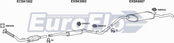 EuroFlo VWCAD19D 8001 - Система випуску ОГ autocars.com.ua