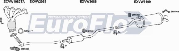 EuroFlo VWCAD20D 7001B - Система випуску ОГ autocars.com.ua