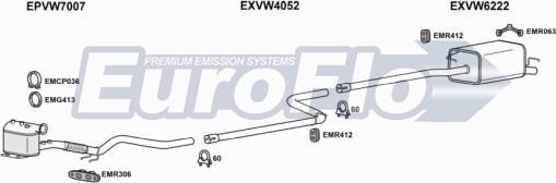 EuroFlo VWCADM20D 7001 - Система випуску ОГ autocars.com.ua