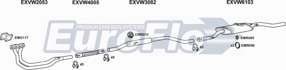 EuroFlo VWDER13 2001A - Система випуску ОГ autocars.com.ua