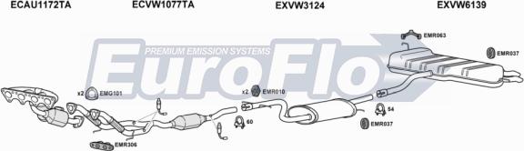 EuroFlo VWEOS20 5001C - Система випуску ОГ autocars.com.ua