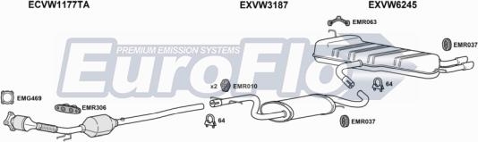 EuroFlo VWEOS20 5004C - Система випуску ОГ autocars.com.ua