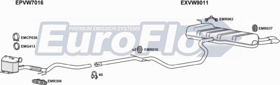 EuroFlo VWEOS20D 5004 - Система випуску ОГ autocars.com.ua