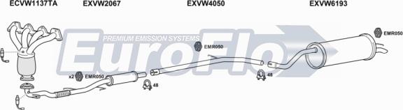 EuroFlo VWFOX14 1001 - Система випуску ОГ autocars.com.ua