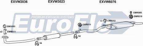 EuroFlo VWGOL16D 1011 - Система випуску ОГ autocars.com.ua