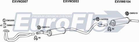 EuroFlo VWGOL18 5001B - Система випуску ОГ autocars.com.ua