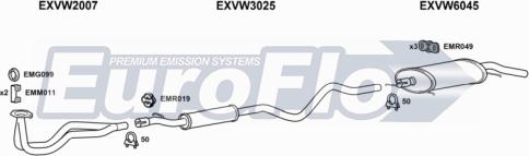 EuroFlo VWGOL18 5004A - Система випуску ОГ autocars.com.ua