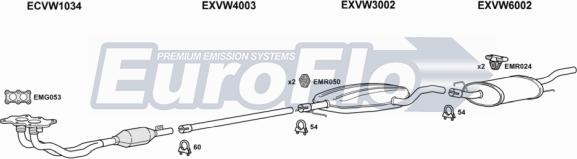 EuroFlo VWGOL20 5001C - Система випуску ОГ autocars.com.ua