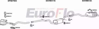 EuroFlo VWGOL20D 0300LHD - Система випуску ОГ autocars.com.ua