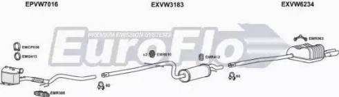 EuroFlo VWGOL20D 3008 - Система випуску ОГ autocars.com.ua