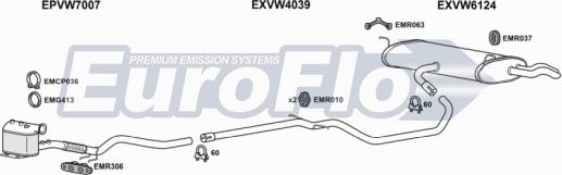 EuroFlo VWGOLP20D 1004A - Система випуску ОГ autocars.com.ua
