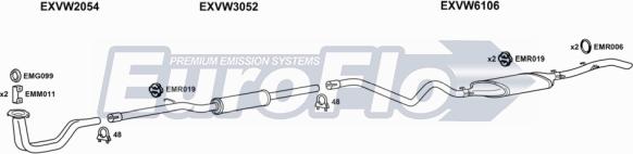 EuroFlo VWJET15 2001 - Система випуску ОГ autocars.com.ua