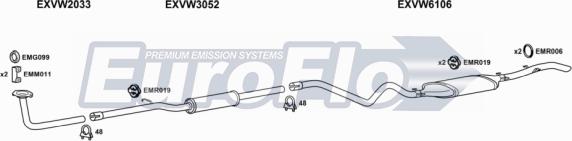 EuroFlo VWJET16D 2001 - Система випуску ОГ autocars.com.ua