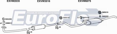 EuroFlo VWJET16D 2004 - Система випуску ОГ autocars.com.ua