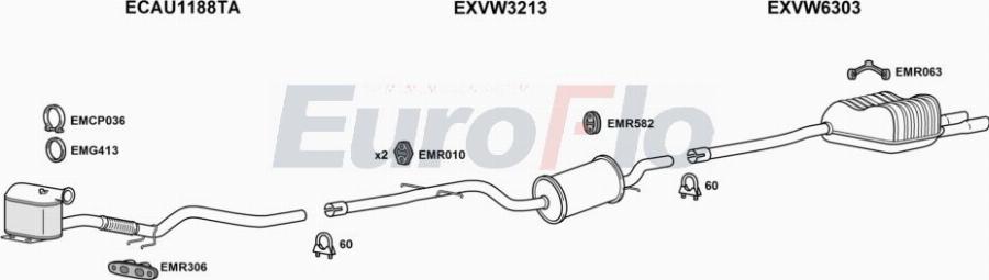 EuroFlo VWJET20D 2011B - Система випуску ОГ autocars.com.ua