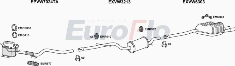 EuroFlo VWJET20D 2011D - Система випуску ОГ autocars.com.ua