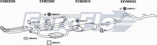 EuroFlo VWLT23 7001G - Система випуску ОГ autocars.com.ua