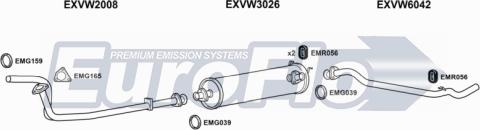 EuroFlo VWLT24D 7001B - Система випуску ОГ autocars.com.ua