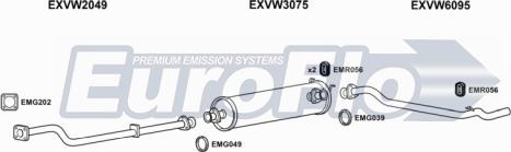 EuroFlo VWLT24D 7004C - Система випуску ОГ autocars.com.ua