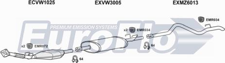 EuroFlo VWLT25D 7008A - Система випуску ОГ autocars.com.ua