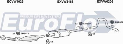 EuroFlo VWLT25D 7008D - Система випуску ОГ autocars.com.ua