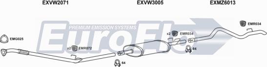 EuroFlo VWLT25D 7011A - Система випуску ОГ autocars.com.ua