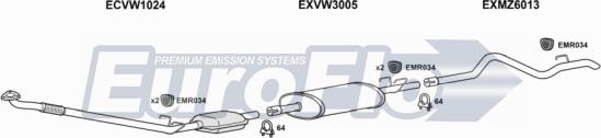 EuroFlo VWLT25D 9001A - Система випуску ОГ autocars.com.ua