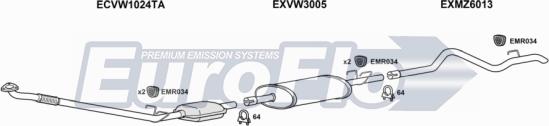 EuroFlo VWLT25D 9001B - Система випуску ОГ autocars.com.ua