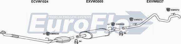 EuroFlo VWLT25D 9001E - Система випуску ОГ autocars.com.ua