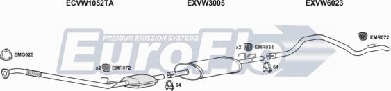 EuroFlo VWLT25D 9015F - Система випуску ОГ autocars.com.ua