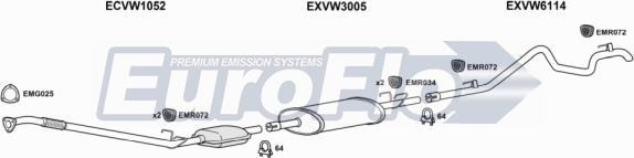 EuroFlo VWLT28D 7001A - Система випуску ОГ autocars.com.ua